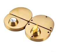Double Glass Door Lock, Stainless Steel Max 60mm Door Frameless Double Swing or Sliding Toughened Door Hasps Security Locks(Gold Color)