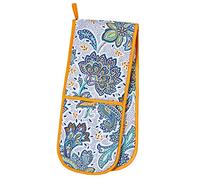 'Italian Paisley' Graphic Print Double Oven Glove Ulster Weavers Blue One Size