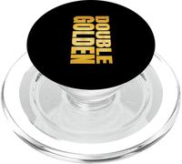 Double Golden Birthday Vertical Text PopSockets PopGrip for MagSafe