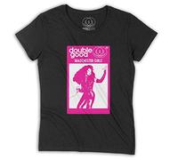 Double Good Garments Madchester Girls Happy Mondays Womens T Shirt (Large, Black, Pink Print)