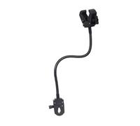 Double Grip Clip on Gooseneck Microphone Stand for Holding Microphones Handheld Fan and Other Small Electronics Double Clamp Pickup Stand