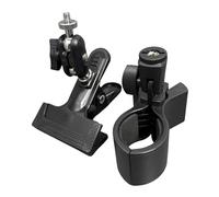 Double Grip Microphones Stand Holder with Sponges Pad for Secure Attachment on Various Surfaces Microphones Stand Clamp