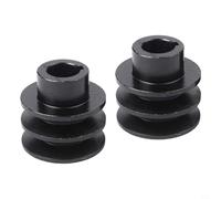 Double Groove A Type V Belt Iron Pulley 2pcs Compatible with 168F 170 Engine and Series Engines for Power Transmission (20mm)