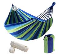 Double Hammock 260 x 160 cm - Brazilian Garden Hammock with Carry Bag - Made of Cotton, Outdoor Swing for 2 People, Maximum Load 200 kg