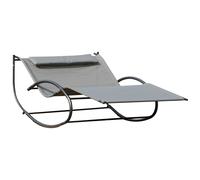 Double Hammock Chair Sun Lounger Outdoor Patio Garden Swing Rock Seat Grey