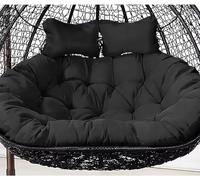 Double Hammock Swing Chair Cush Replacement, 2-Seater Egg Chair Pillow, Soft Cotton Fill for Outdoor Patio Wicker Loveseat, Hanging Swing Cush (150x110cm/59x43in)