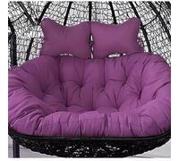 Double Hammock Swing Chair Cushion Replacement, 2 Seater Egg Chair Cushion, Outdoor Patio Hanging Swing Egg Chairs (Only Cushion)