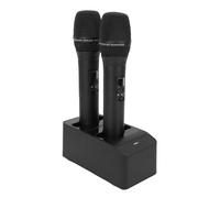 Double Handheld Rechargeable Wireless Microphone System, Professional Karaoke Mic Set, Li Battery, Ideal for Singing Stage Performance