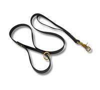 Double Handle Dog Leash, Biothane 2 Handle Training Leash, Made in The USA, Heavy Duty, Durable, Waterproof, 5 Ft x 3/4", Military Grade Traffic Lead, Black