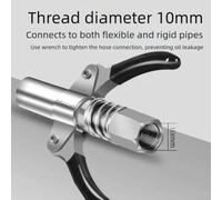 Double Handle Grease Coupler 10000PSI Easy Push | 10000PSI rating, self-locking jaws, double handle design, leak-free seal, pneumatic electric manual compatible