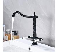 Double Handle Kitchen Faucet, 360 Degree Swivel Brass Antique Design, Pot Filler, Utility Sink Spout Reach