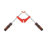 Double Handle Right Angle Clamp, Woodworking F Clip, Heavy - Duty Malleable Cast Iron Frame Corner Clamp with Ergonomic Coated Handles for Furniture Making and DIY