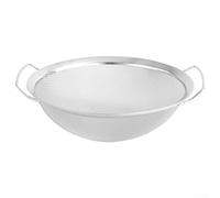 Double Handled Stainless Steel Mesh Basket for Kitchen Use, Designed for Flour Sieving, Oil Filtering and Draining with Build and Comfortable Grip (14 in（ 30.5 cm）)