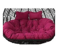 Double Hanging Basket Swing Chair Cushions 2-Seater Waterproof Removable Thick Hammock Replacement with Pillow Outdoor Patio Garden Cradle Cushions (Chair Not Included)