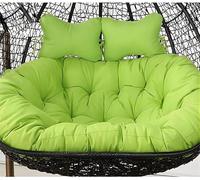 Double Hanging Basket Swing Egg Chair Cushion 60x43 in Waterproof & Removable 2Seater Hammock Cushion Replacement with Pillow Thickened Outdoor Patio Cradle Cushions (Seat Cushions Only)