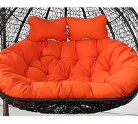Double Hanging Basket Swing Egg Chair Cushions - 60x43 in Waterproof Removable Thickened Hammock Replacement with Pillow - 2-Seater Outdoor Patio Garden Cradle Cushions