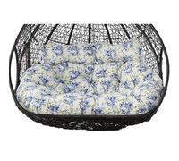 Double Hanging Egg Chair Cushion, Waterproof 2-Seater Hammock Replacement with Pillow, Thick Outdoor Patio Garden Cradle Pads, Removable & for Comfort