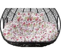 Double Hanging Wicker Rattan Egg Swing Cushion Replacement, Egg Chair Cushion Outdoor Waterproof, 2 Person Hanging Egg Hammock Chair Cushion Washable and Detachable(K)