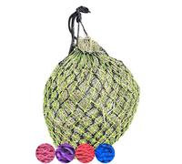 Double Hay Net For Horses - Metal Ring Net Bag With Strong Mesh Holes For Greedy Horses. Daisy Equestrian Horse Accessories Haynet For Haylage, Horse Treats & Soak Hay Bale (40 Inch, Green)