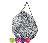 Double Hay Net For Horses - Net Bag With Extra Strong Mesh Holes For Greedy Horses. Horse Accessories Haynet For Haylage, Horse Treats & Soak Hay Bale