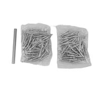 Double Head Baseboard Nails, 100Pcs Skirting Thread Nails for Secure Fixing, Metal Double End Nails with Sleeve Tube for Seamless Nail Gun Compatibility
