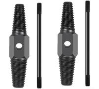 Double Head Broken Screw Extractor Tool Set, 6-Piece Left-Hand Drill Bits & Easy-Out Kit for Stubborn Rusted Stripped Bolts, Faucets, Pipes, Shower Heads(B)