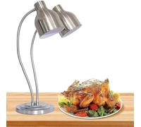 Double-Head Buffet Food Warming Lamp - 500W Portable Stainless Steel Electric Heating Lamp for Restaurants, Kitchens, and Canteens