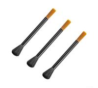 Double-Head Coffee Cleaning Brush for Grinder Burrs & Counters - Soft Nylon Bristles Remove Grounds Without Scratching - for barista Tool for Espresso Machines(3pcs)