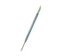 Double Head Cuticle Scraper Metal Nail Pusher Nail Polish Remover Manicure Tool Circle Shape Nail Cleaner Gift Stainless Steel Cuticle Pusher