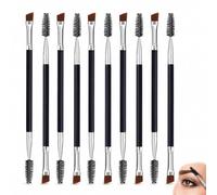 Double Head Eyebrow Brush - Angled Brush & Spoolie Comb, Eyelash Separator Tool for Brows and Lashes, Professional Makeup Grooming Tool (15.2cm)