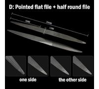 Double-Head File Set - Half-Round & Flat Steel Hand File for Shaping and Polishing Wood, Plastic, Plaster | Coarse Tooth, Hardened Steel, 1-Piece