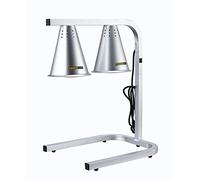 Double Head Food Heat Lamp, with 2 Heat Lamp Bulbs