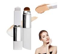 Double Head Foundation Stick, Waterproof Korean White, Hydrating Lightweight Foundation Stick with Detachable Brush Hydrating & Long Lasting, for All Skin Types,Medium