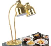 Double Head Freestanding Food Warmer Lamp - Adjustable Commercial Heat Lamp for Buffets, Catering & Parties, Keeps Pizza, Steak & Fried Chicken Hot