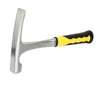 Double Head Geological Survey Brick Hammer with Flat Mouth and Duckbill Tip, 600g Head Weight, High Carbon Steel Construction with Heat Treatment for Impact Resistance and