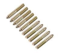 Double Head Hanger Bolts ， 10pcs Hanger Bolt Dual End M6/M8 Carbon Steel Zinc Plated For Furniture Multiple Sizes(M6x50mm 10pcs)
