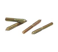 Double Head Hanger Bolts , M4-M8 Double Head Screw Hanger Bolt Wood to Metal Self Tapping Furniture Fixing(M6x40 10PCS)