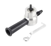 Double Head Metal Sheet Cutter, Metal Nibbler Drill with Wrench for Circle Cutting, High Hardness Tool Steel Blades, Non - Slip Hex Joint for Power Tools, Cuts Steel up