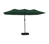 Double-Head Parasol Garden Umbrella with LEDs Outdoor Sun Umbrella vidaXL