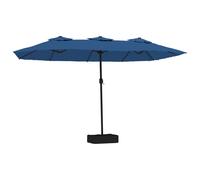 (blue) vidaXL Double-Head Parasol Garden Umbrella with LEDs Sun Umbrella Anthracite