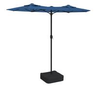 Double-Head Parasol Garden Umbrella with LEDs Outdoor Sun Umbrella vidaXL