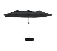 Double-Head Parasol Garden Umbrella with LEDs Outdoor Sun Umbrella vidaXL