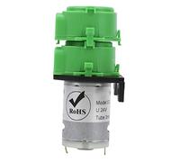 Double Head Peristaltic Pump Mini Liquid Dosing Water Pump High Precision Adjustable Flow for Aquarium Fish Tank Hydroponics Laboratory POM Alkali Resistant Silicone Tube (DC24V)