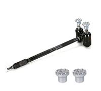 Double Head Pneumatic Bush Hammer, Long Handle Scabbling Hammer, Shock-Absorbing Design, High Frequency 2×2100bpm, for Stone Surface Finishing, Concrete Texturing
