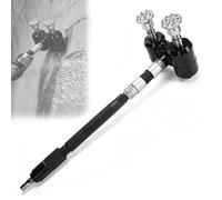 Double Head Pneumatic Scaling Hammer, Air Hammer for Rust Removal, 2x2100 BPM High Frequency, 24-Tooth Carbide Tips, Anti-Vibration Handle for Roughening and Patch Prep