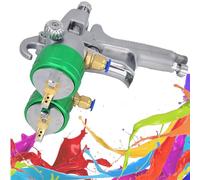 Double Head Pressure Feed Paint Sprayer, 1.3mm Nozzle, 1000ml Pot, HVLP Spray Gun for Automotive and Furniture Painting