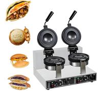 Double Head Rotating Hamburger Machine, Electric Rotating Sandwich Maker, Adjustable Heat, For Families, Street Vendors, Food Stalls, Self Service Restaurants And For Chain Restaurants