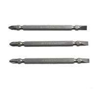 Double Head Screwdriver Bits, PH2 x Slot 6mm Alloy Steel Electric Driver Bit Set for Hex Drill & Hand Tools, High Hardness Cross and Slotted Tips (10pcs)(100mm)