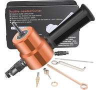 Double Head Sheet Metal Cutter, Versatile Nibbler Drill Attachment for Straight Curve and Circle Cutting, Maximum 14 Gauge Steel, Perfect for Home DIY and Car Repair