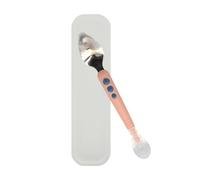 Double Head Silicone Utensil, Spoon with Storage Box, 20x2.2x2.8cm, Food Serving Accessory, Multipurpose Spatula, Compact Kitchen Tool, Precision Instrument